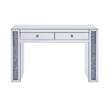 ACME Noralie Vanity Desk Mirrored & Faux Diamonds