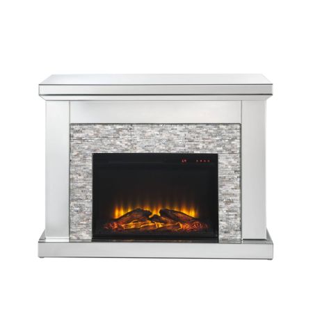 Laksha Fireplace 90522 Mirrored By Acme Furniture