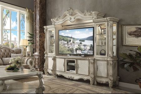 ACME Versailles Entertainment Center Bone White Finish