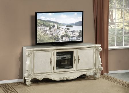 ACME Versailles TV Stand Bone White Finish