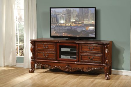 ACME Dresden TV Stand Cherry Oak Finish