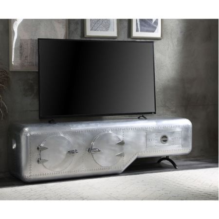 ACME Brancaster TV Stand Aluminum