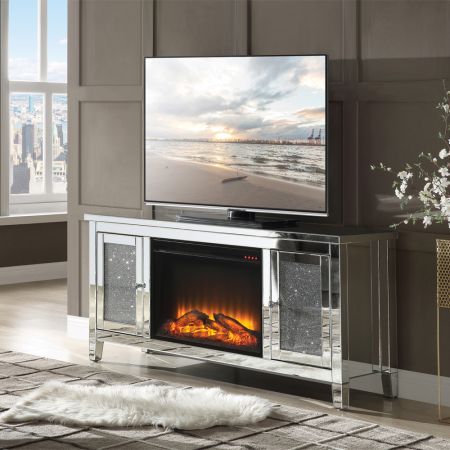 Noralie Tv Stand 91770 Mirrored By Acme Furniture