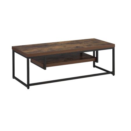 ACME Bob TV Stand Weathered Oak & Black Metal Finish