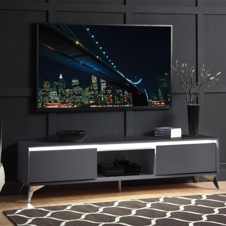 Raceloma Tv Stand 91996 Gray By Acme Furniture