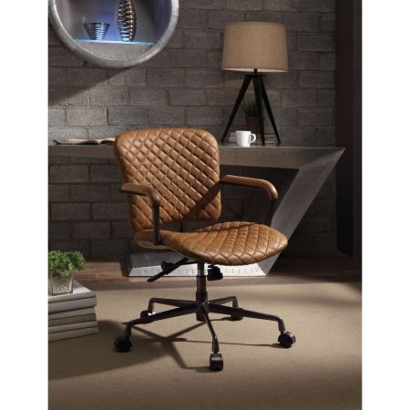 ACME Josi Office Chair Coffee Top Grain Leather