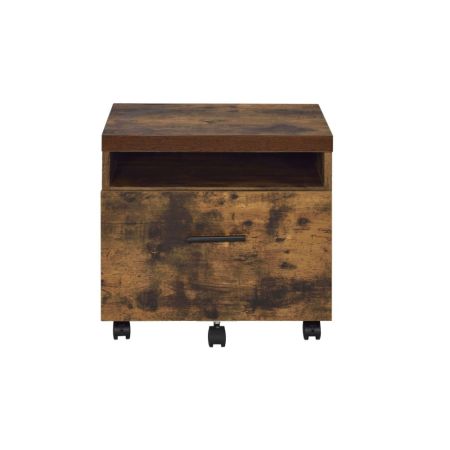 ACME Bob File Cabinet Weathered Oak & Black Finish