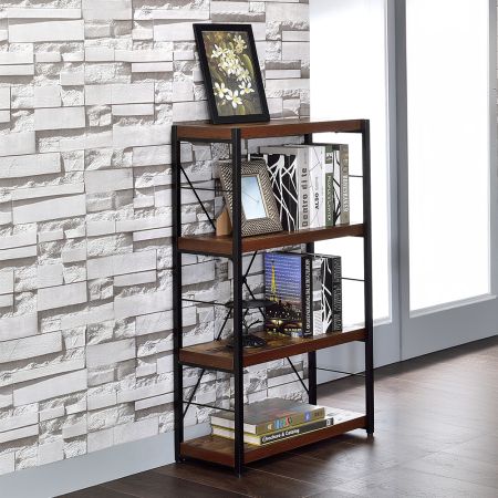 ACME Bob Bookshelf Weathered Oak & Black Finish