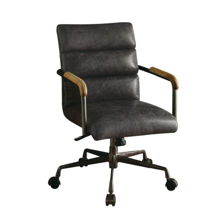 ACME Harith Office Chair Antique Slate Top Grain Leather