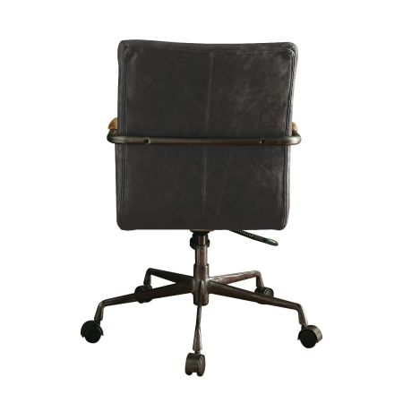 ACME Harith Office Chair Antique Slate Top Grain Leather