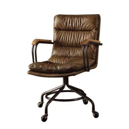 ACME Harith II Office Chair Vintage Whiskey Top Grain Leather