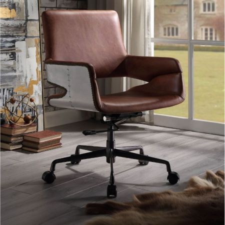 ACME Kamau Office Chair Vintage Cocoa Top Grain Leather