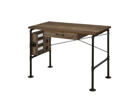 ACME Endang Writing Desk Weathered Oak & Black Finish