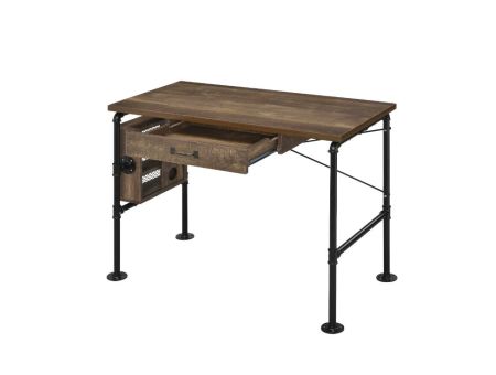 ACME Endang Writing Desk Weathered Oak & Black Finish