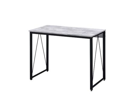 ACME Zaidin Writing Desk Antique White & Black Finish