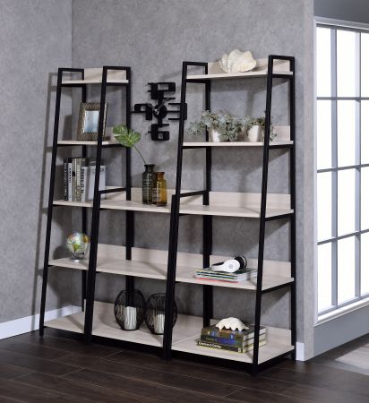 ACME Wendral 16"L Bookshelf Natural & Black Finish