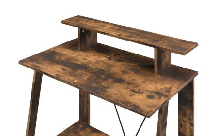 ACME Nypho Writing Desk Weathered Oak & Black Finish