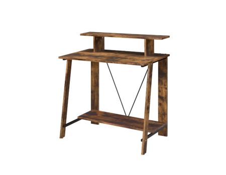 ACME Nypho Writing Desk Weathered Oak & Black Finish