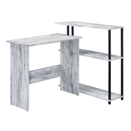 ACME Ievi Writing Desk Antique White & Black Finish