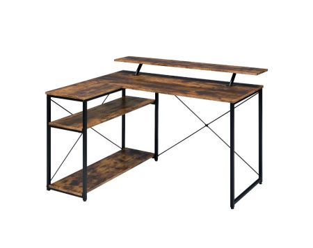 ACME Drebo Writing Desk Weathered Oak & Black Finish