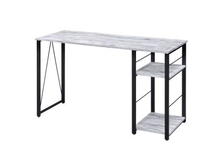 ACME Vadna Writing Desk Antique White & Black Finish