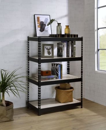 ACME Decmus Bookshelf Natural & Black Finish