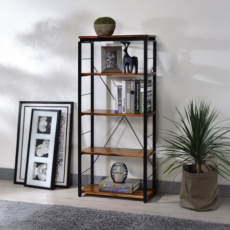 ACME Jurgen Bookshelf Oak & Black Finish