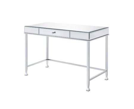 ACME Canine Writing Desk Mirrored And Chrome Finish