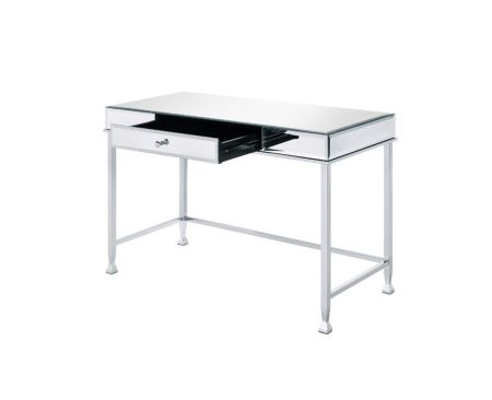 ACME Canine Writing Desk Mirrored And Chrome Finish