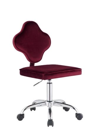 ACME Clover Office Chair Red Velvet