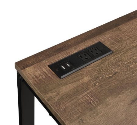 ACME Tyrese Writing Desk W/Usb Walnut & Black Finish