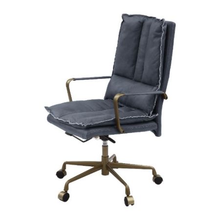 ACME Tinzud Office Chair Gray Leather