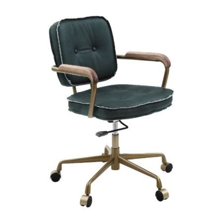 ACME Siecross Office Chair Emerald Greentop Grain Leather