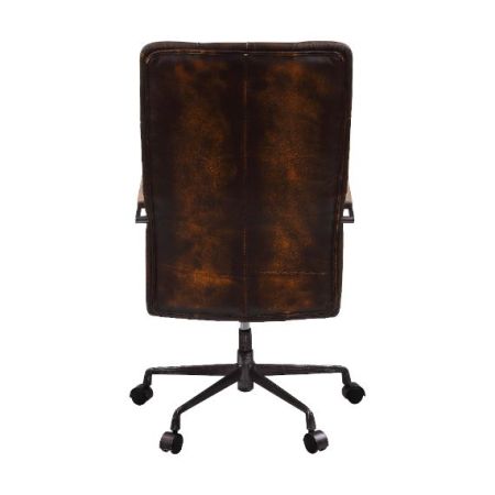 ACME Noknas Office Chair Brown Top Grain Leather