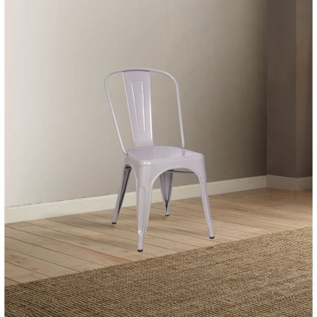 ACME Jakia Side Chair (Set-2) Silver Finish