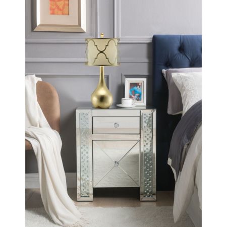 ACME Nysa Accent Table Faux Crystals