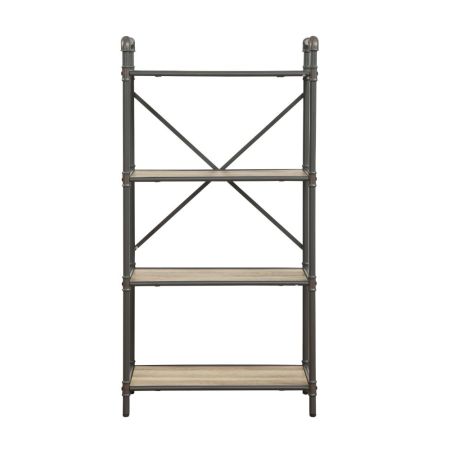 ACME Itzel Bookshelf Antique Oak & Sandy Gray Finish