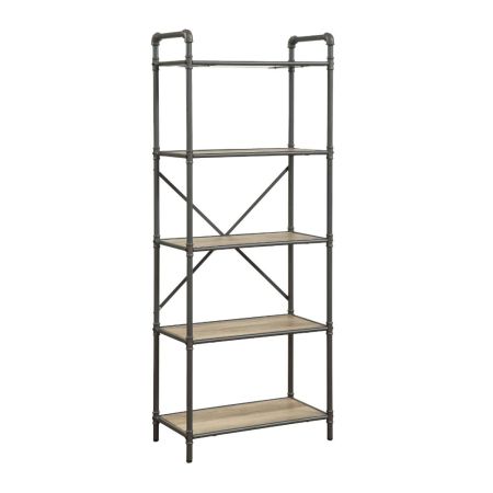 ACME Itzel Bookshelf Antique Oak & Sandy Gray Finish