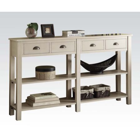 ACME Galileo Console Table Cream Finish