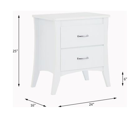 ACME Babb Accent Table White Finish