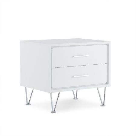 ACME Deoss Accent Table White Finish