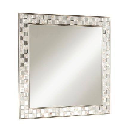 ACME Nasa Accent Mirror Mirrored & Mother Of Pearl Finish