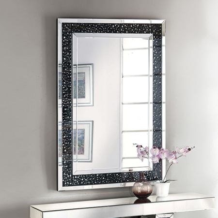 ACME Nysa Accent Mirror Mirrored & Faux Crystals