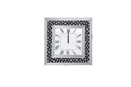 ACME Nysa Wall Clock Mirrored & Faux Crystals