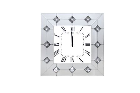 ACME Hessa Wall Clock Mirrored & Faux Rhinestones