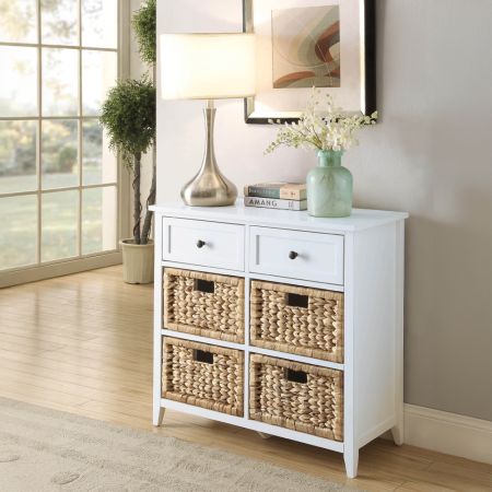 ACME Flavius Console Cabinet White Finish