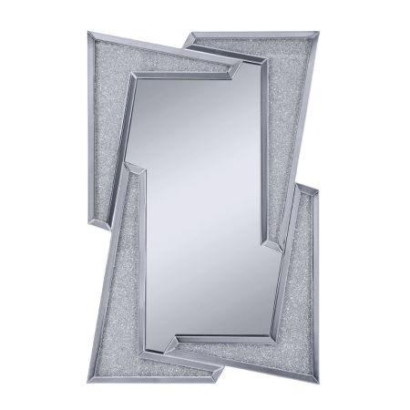 ACME Noralie Accent Mirror Mirrored & Faux Diamonds