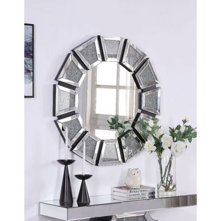 ACME Noralie Accent Mirror Mirrored Faux Diamonds