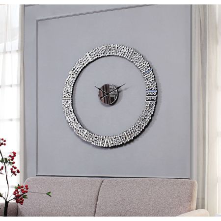 ACME Kachina Wall Clock Mirrored & Faux Gems