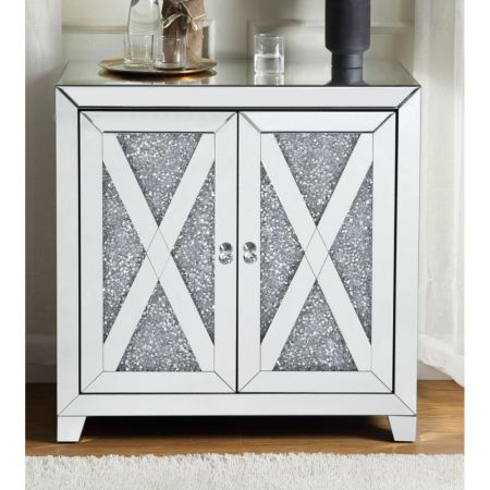 Noralie Console Cabinet 97646 Mirrored By Acme Furniture